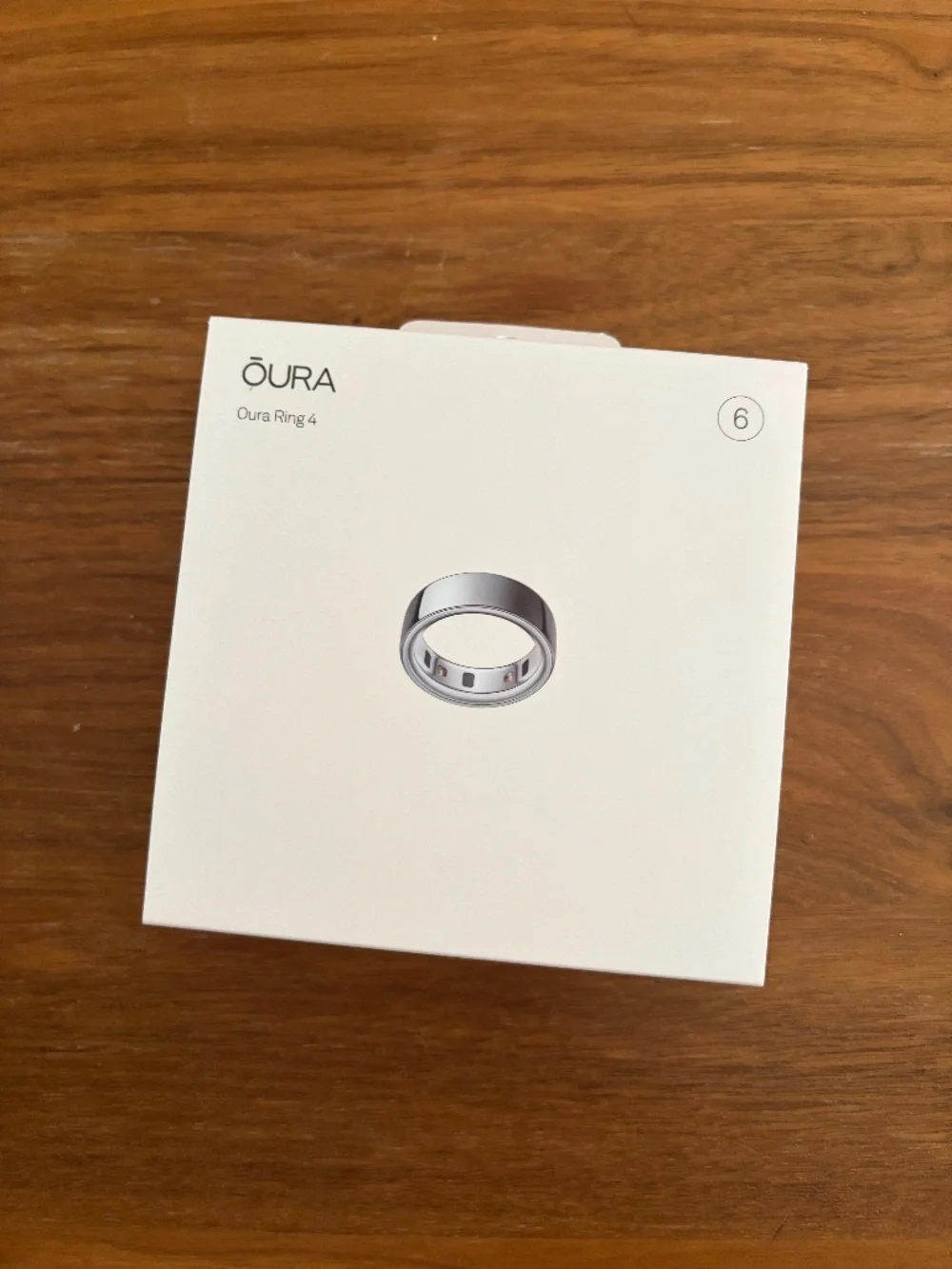 Oura Ring 4, Silver, Size 6